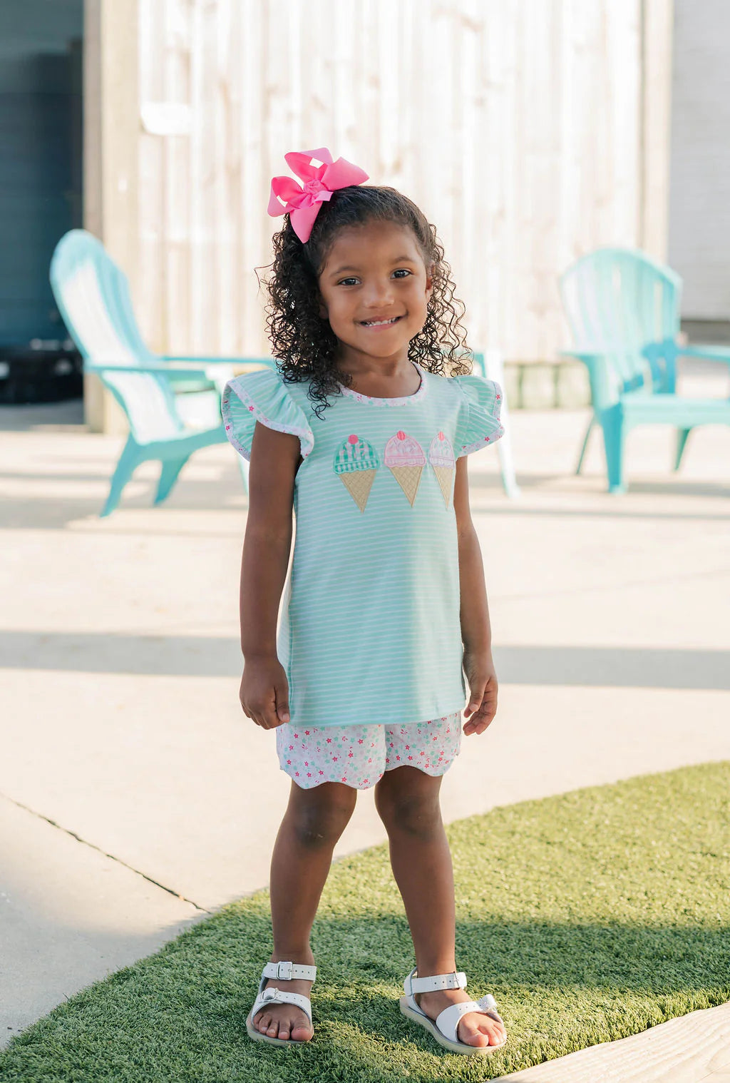TSK Triple Scoop Flutter Short Set