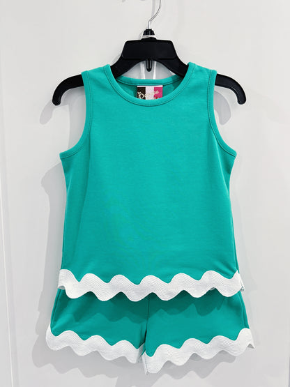 Banana Split Green Abigail Short Set