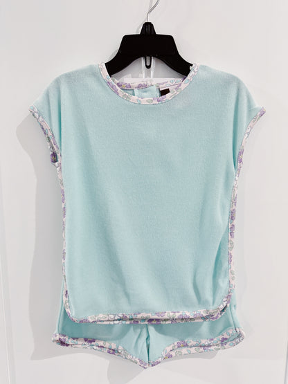 Banana Split Aqua Luna Terry Short Set