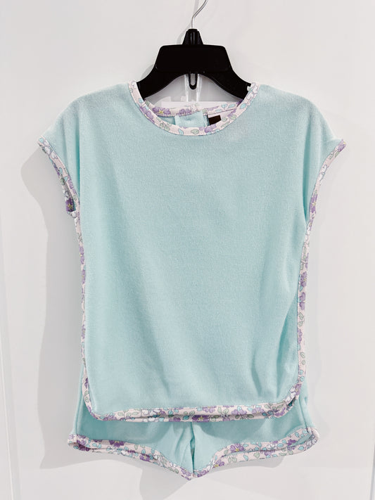 Banana Split Aqua Luna Terry Short Set