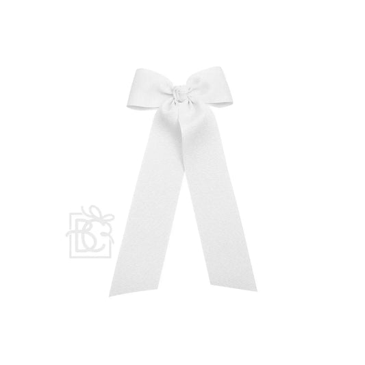4.5" Wide Flat Bow w/ 7" Streamers On Alligator Clip
