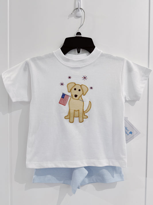 Patriotic Pup Boys Short Set