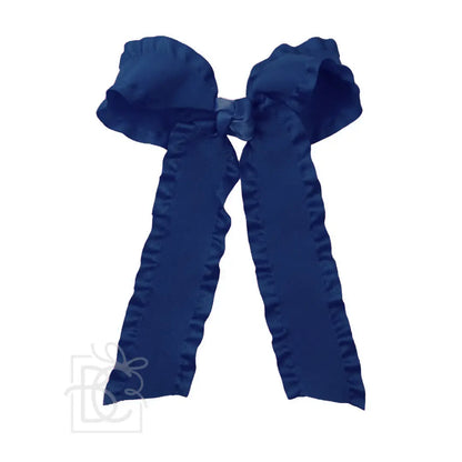 1.5" Double Ruffle Ribbon Bow with Tails