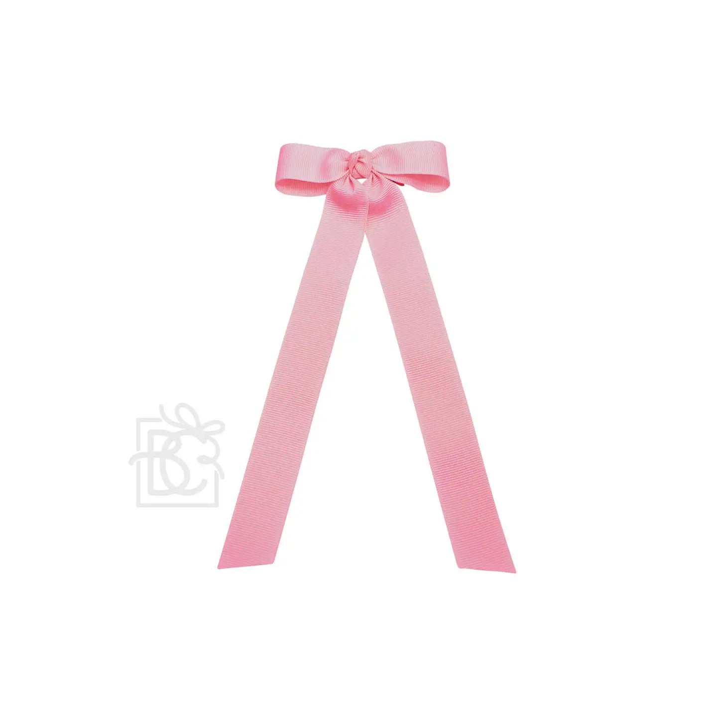 3.5" Wide Flat Bow w/ 7" Streamers On Alligator Clip