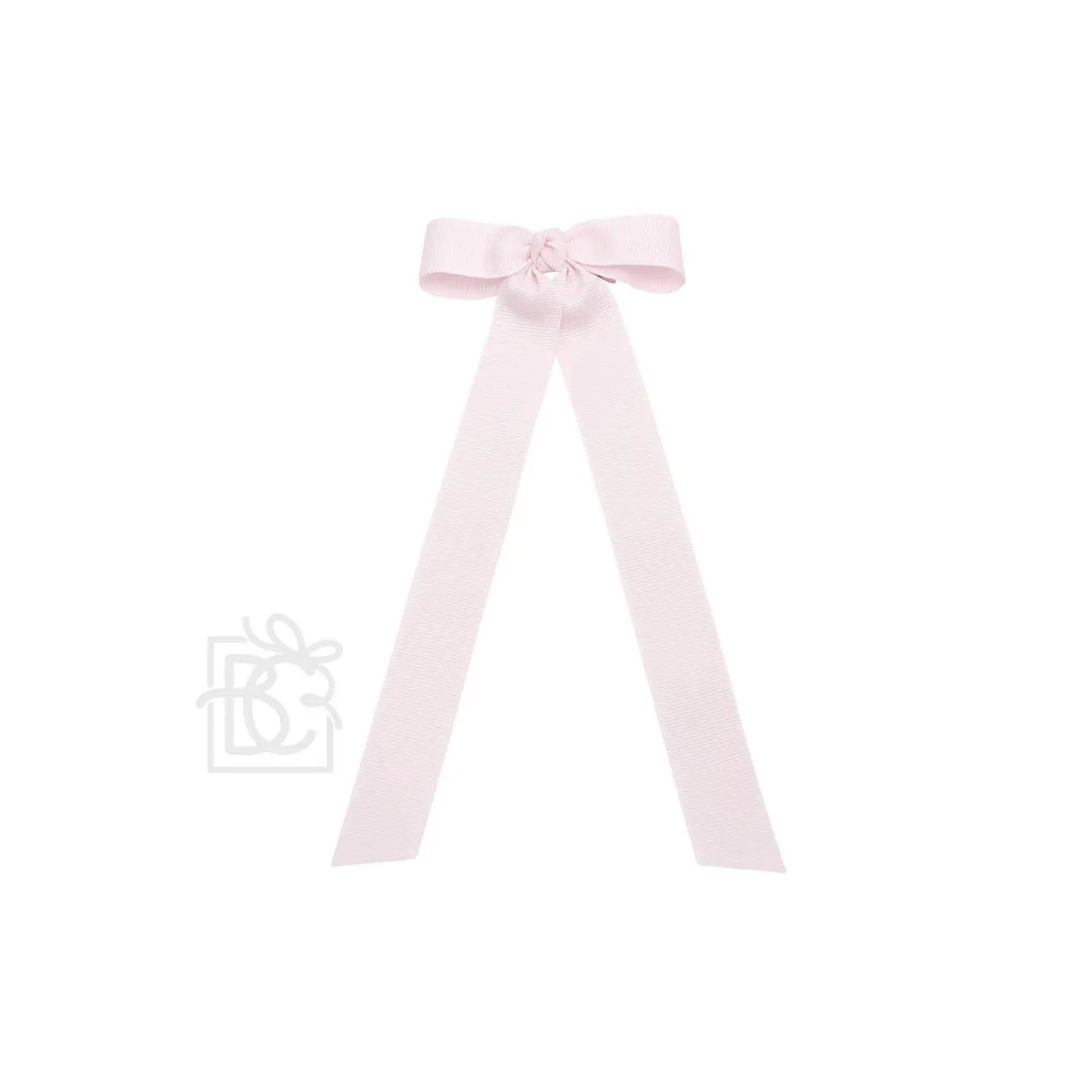 3.5" Wide Flat Bow w/ 7" Streamers On Alligator Clip