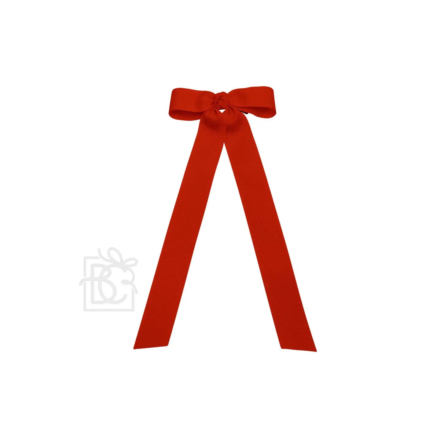 3.5" Wide Flat Bow w/ 7" Streamers On Alligator Clip