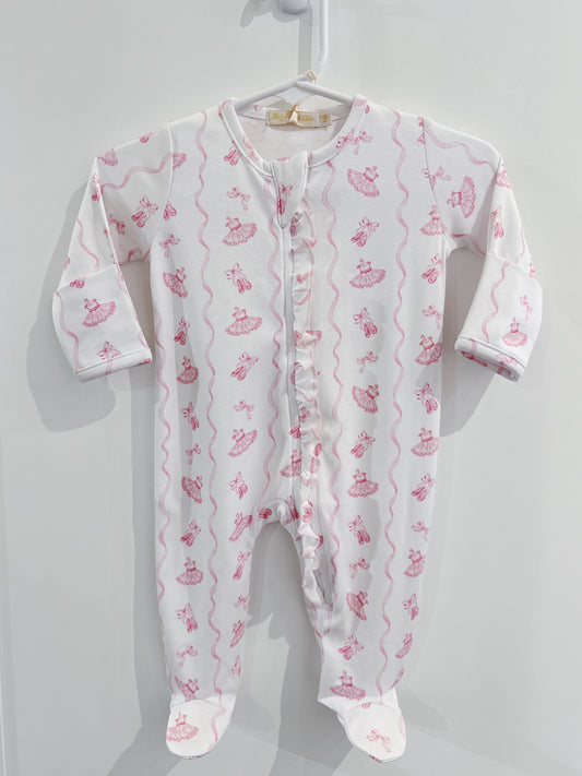 Baby Club Chic Ballet Zipper Footie