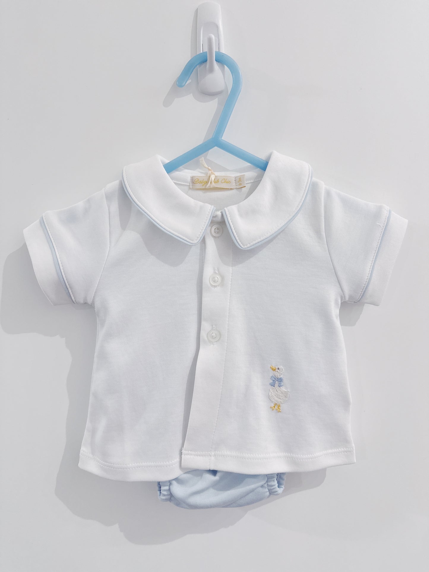 Baby Club Chic Blue Goose Bloomer Set