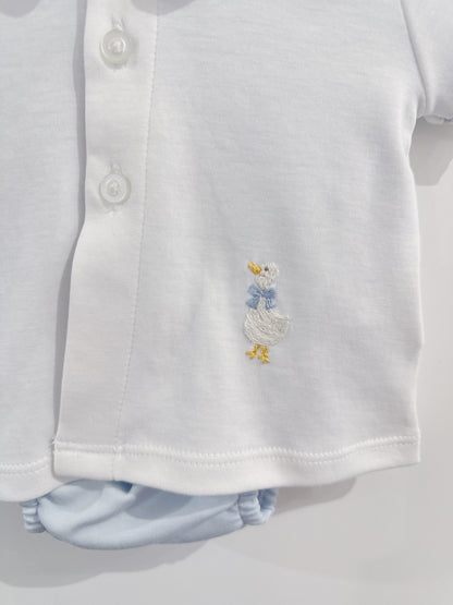 Baby Club Chic Blue Goose Bloomer Set