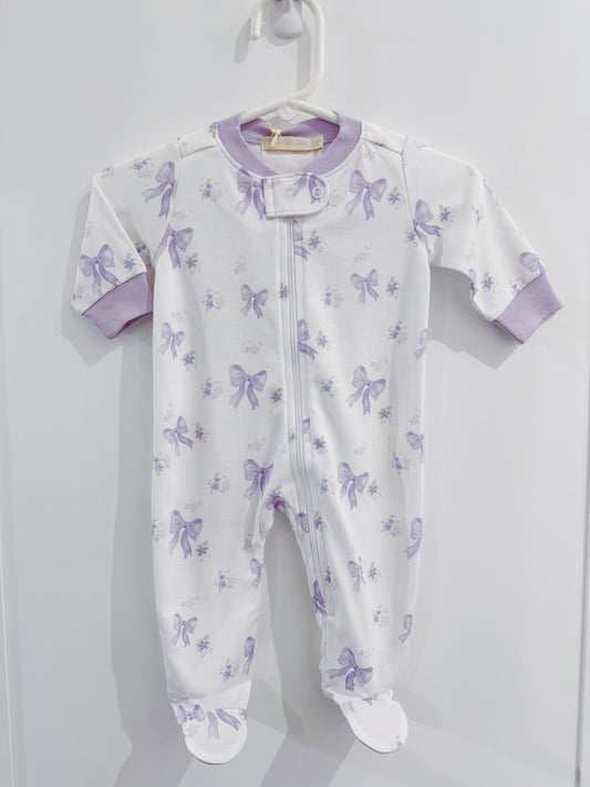 Baby Club Chic Lavender Zipper Footie
