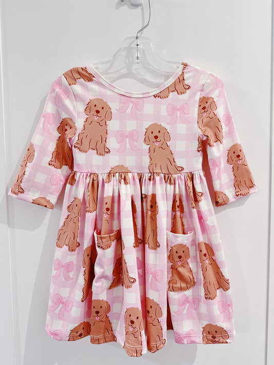 Goldendoodle Pocket Twirl Dress