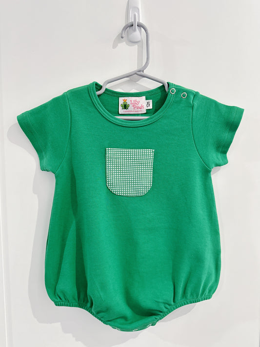 Mint Green Gingham Pocket Bubble