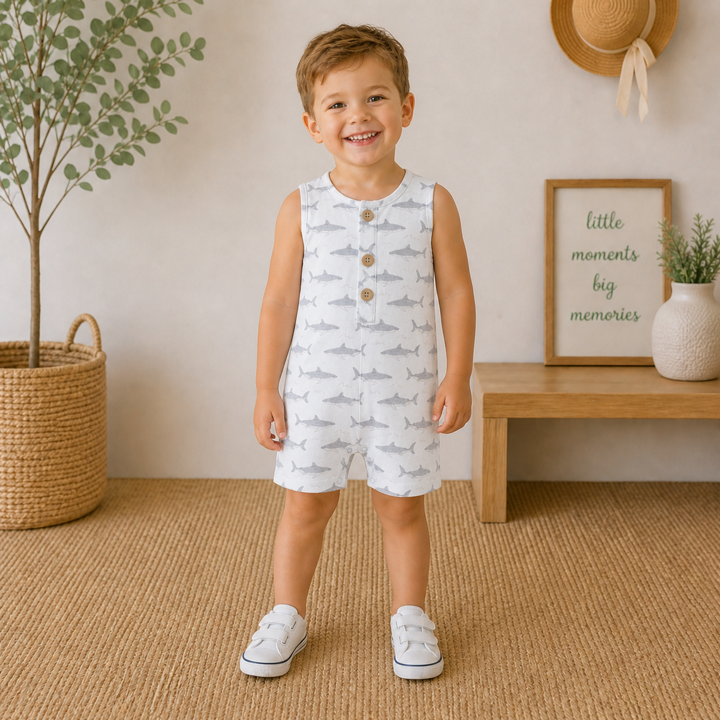 Emma Jean Shark Romper