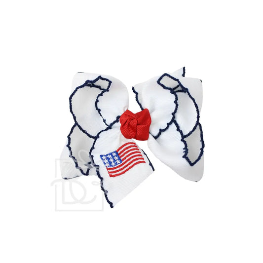 Large Flag Crochet Edge Bow