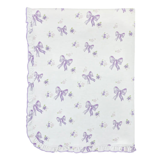 Baby Club Chic Lavender Bows Blanket