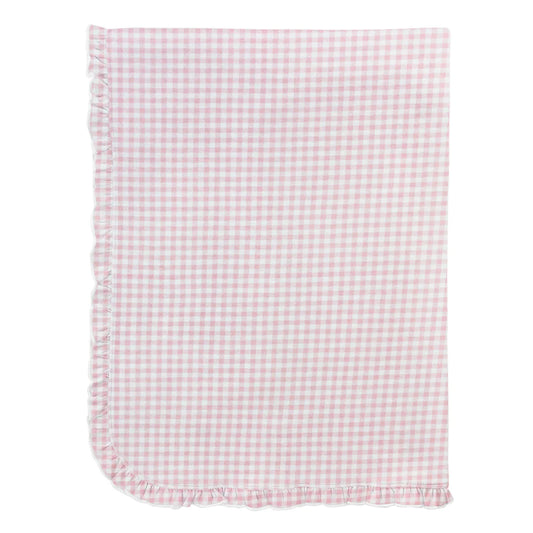 Baby Club Chic Pink Check Blanket