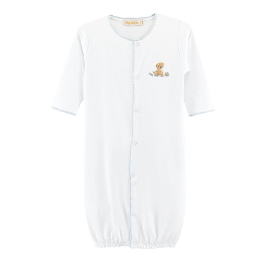 Baby Club Chic Blue Puppy Gown