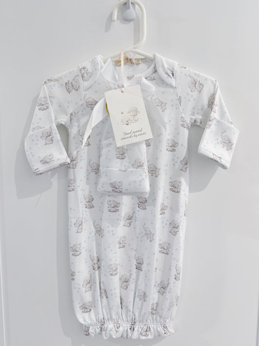 Baby Club Chic Tiny Bubbly Elephant Gown Set