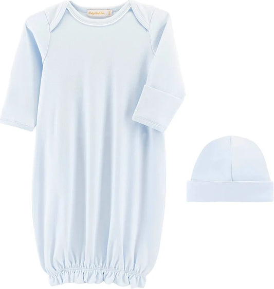 Baby Club Chic Blue/White Gown Set