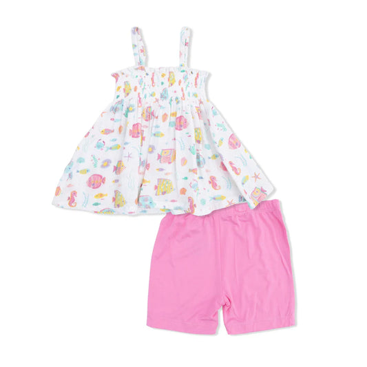 Sunny Coral Reef Fish Bike Short Set