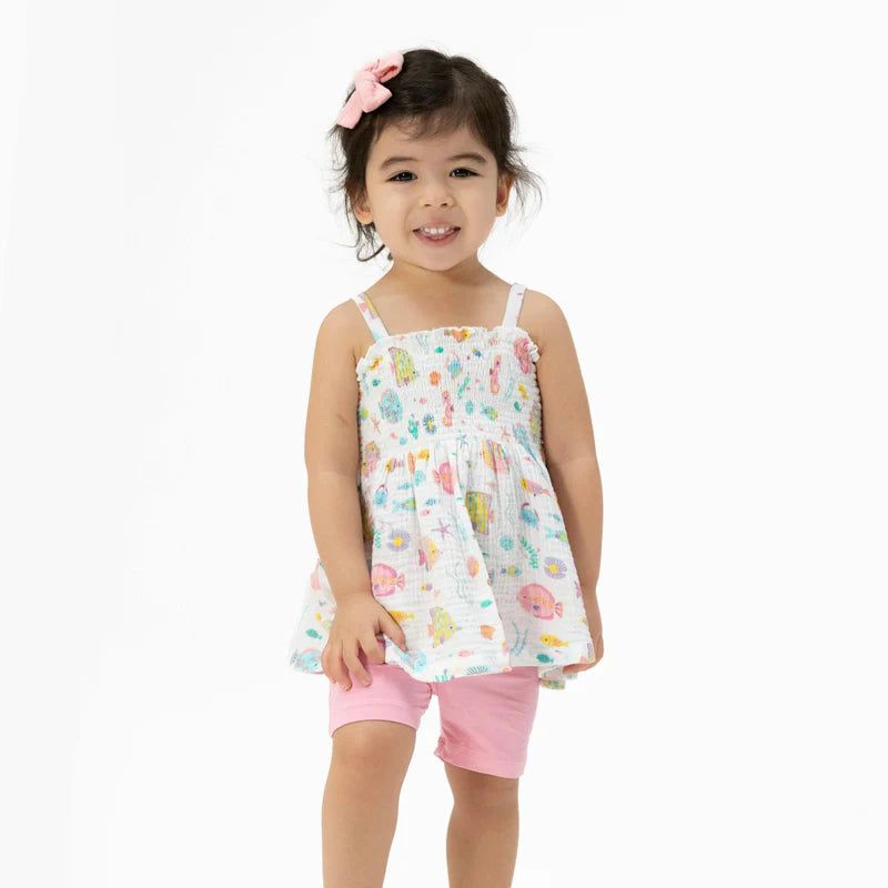 Sunny Coral Reef Fish Bike Short Set