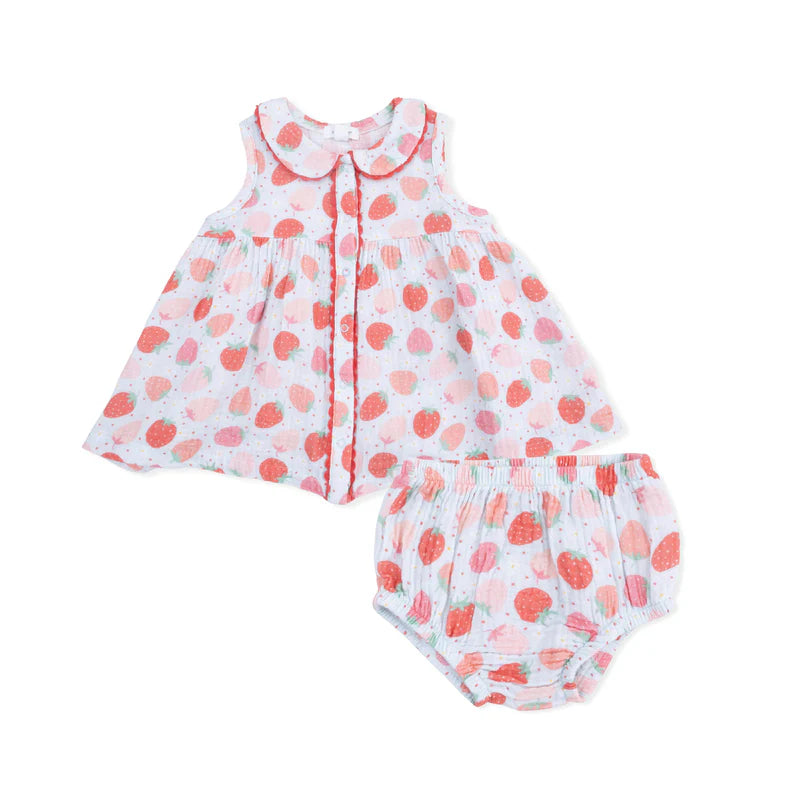 Strawberry Bliss Dress with Bloomer