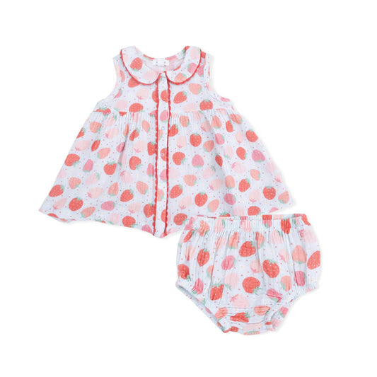 Strawberry Bliss Dress with Bloomer