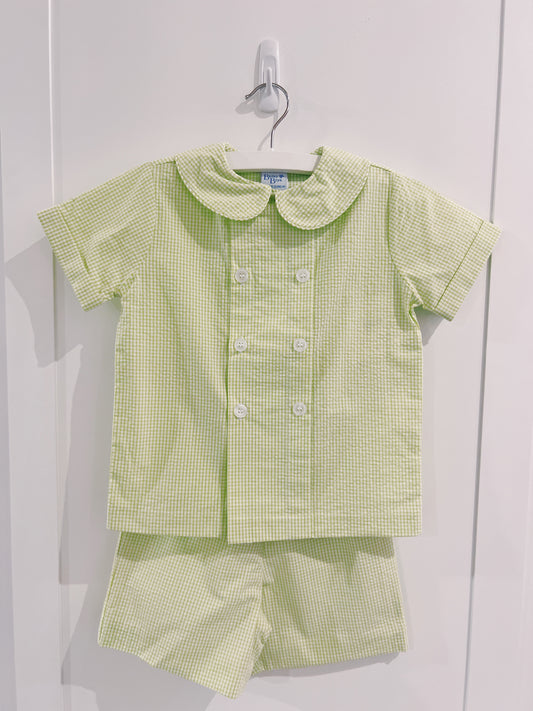 Grass Seersucker Dressy Short Set