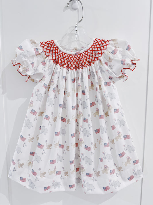 Patriotic Smocked Dress