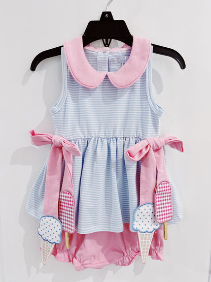 Ice Cream Side Tag Bloomer Set