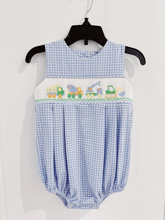 Delaney Construction Crew Smocked Bubble