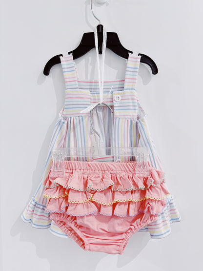 Delaney Pastel Penny Stripe Breezy Bloomer Set