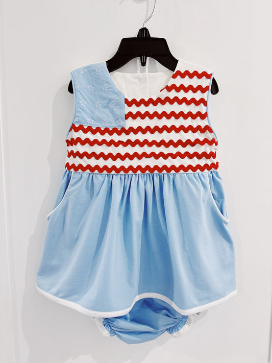 Delaney Ric Rac & Stars Bloomer Set