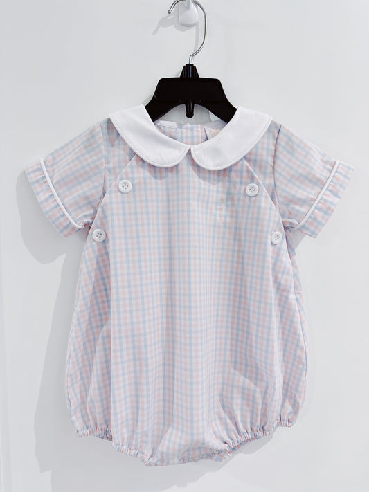 Delaney Classic Spring Plaid Collared Bubble