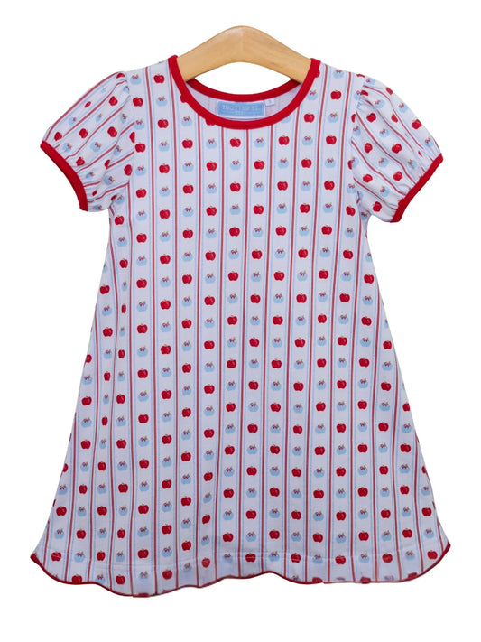 Trotter Street Kids Apple Print Dress