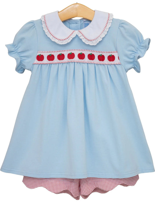 Trotter Street Kids Apple Ribbon Short Set