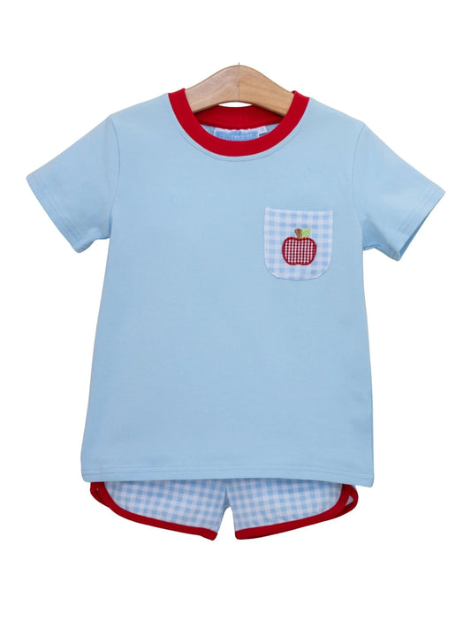 Trotter Street Kids Apple Trio Short Set