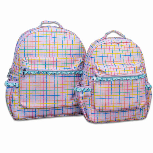 Pink Plaid Backpack