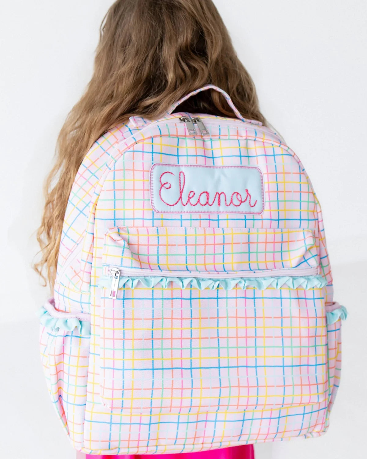 Pink Plaid Backpack