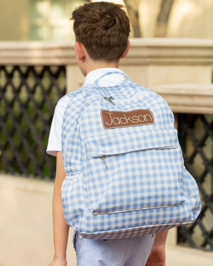 Blue Gingham Backpack