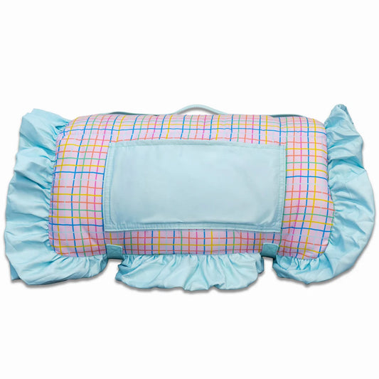 Pink Plaid Ruffle Nap Mat