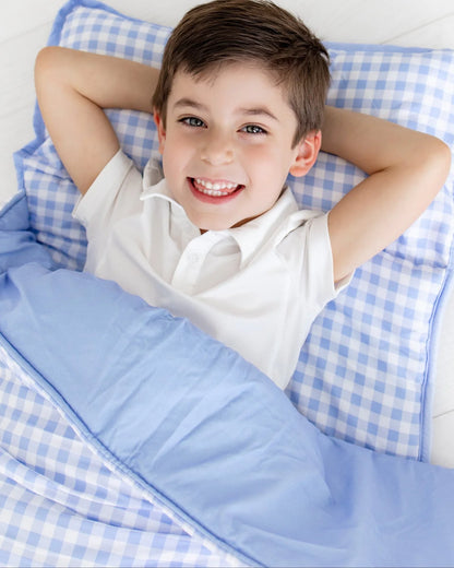 Blue Gingham Nap Mat