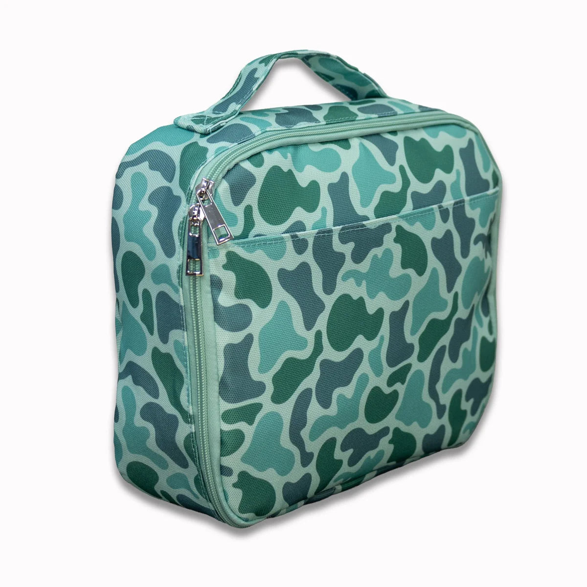 Green Camo Insulated Lunch Bag