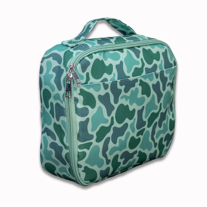 Green Camo Insulated Lunch Bag
