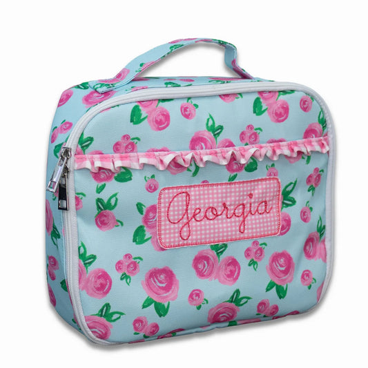 Watercolor Roses Insulated Lunch Bag