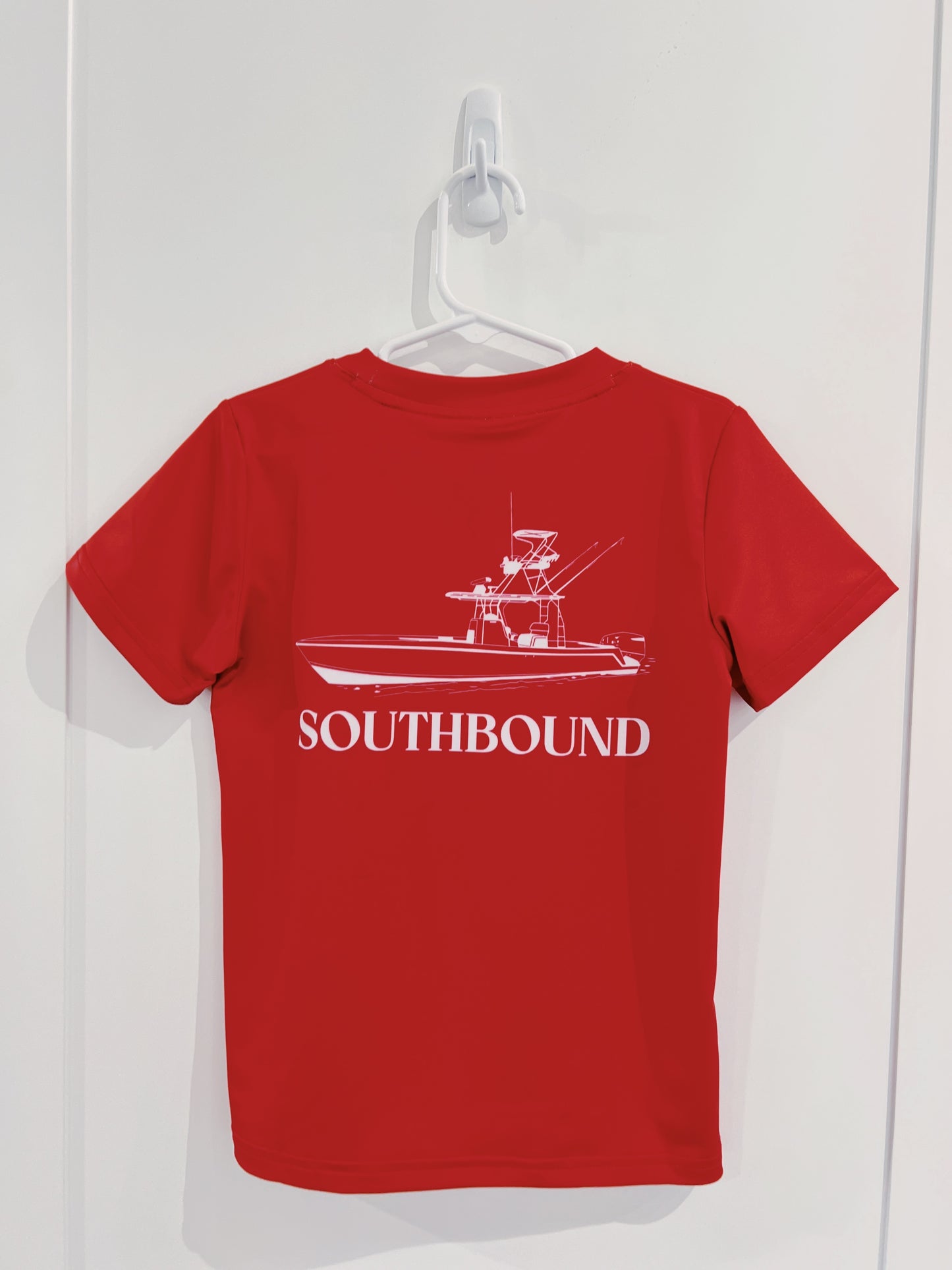 Southbound Perf Tee-Red Fishing Boat