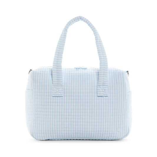 TRVL Design Quilted Stroller Bag- Blue Pimlico Stripe