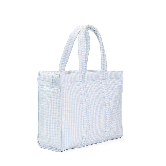 TRVL Design Quilted Go Go Tote- Blue Pimlico Stripe
