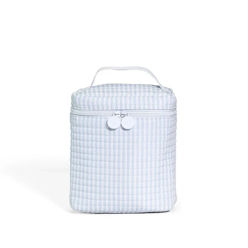 TRVL Design Quilted Go Go Insulated Lunch Bag- Blue Pimlico Stripe