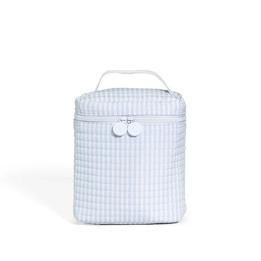 TRVL Design Quilted Go Go Insulated Lunch Bag- Blue Pimlico Stripe